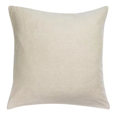 VIVARAISE Taie d'oreiller stonewashed en lin naturel 65 x 65 cm