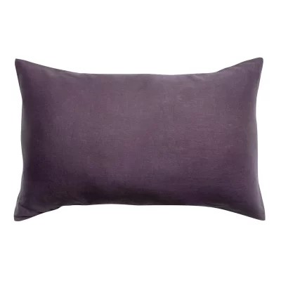 VIVARAISE Taie d'Oreiller Stonewashed Zeff Raisin 50 X 75