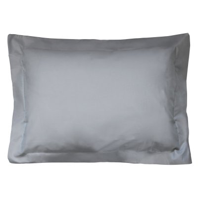 LINNEA Taie d'oreiller uni 100% coton alto 40x60 cm - Gris Alu