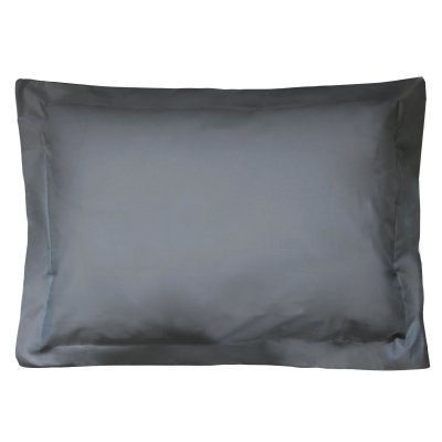 LINNEA Taie d'oreiller uni 100% coton alto 50x70 cm - Gris Manhattan