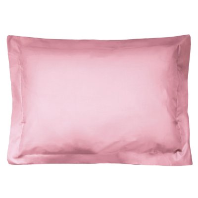 LINNEA Taie d'oreiller uni 100% coton alto 50x70 cm - Rose Macaron