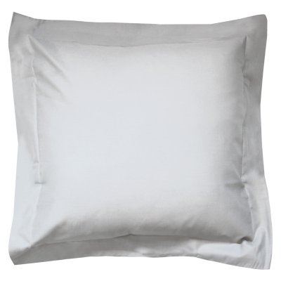 LINNEA Taie d'oreiller uni 100% coton alto 65x65 cm - Gris Calcium
