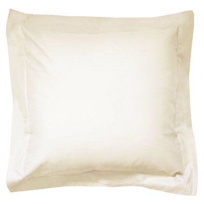 LINNEA Taie d'oreiller uni 100% coton alto 65x65 cm - Ivoire Cr&egrave;me