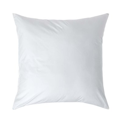 HOMESCAPES Taie d'oreiller unie en coton Egyptien 200 fils Blanc, 60 x 60 cm