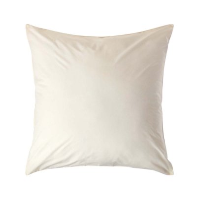 HOMESCAPES Taie d'oreiller unie en coton Egyptien 200 fils Cr&egrave;me, 60 x 60 cm