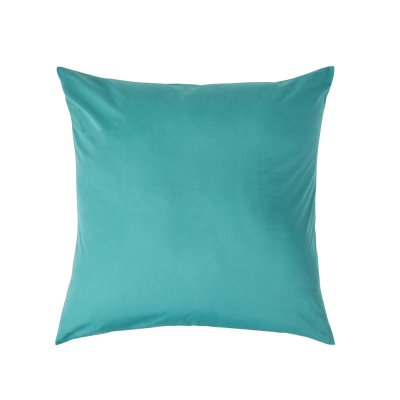 HOMESCAPES Taie d'oreiller unie en coton Egyptien 200 fils Sarcelle, 60 x 60 cm