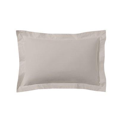 A DEMAIN Taie D'oreiller Unie En Coton, Les Unis - 50 X 70 Cm - Gris Mastic