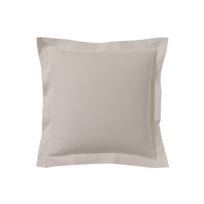 A DEMAIN Taie D'oreiller Unie En Coton, Les Unis - 63 X 63 Cm - Gris Mastic