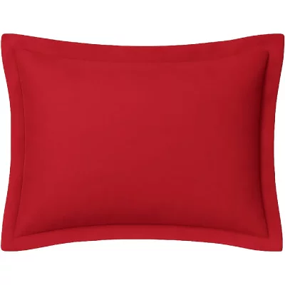 TODAY Taie D'oreiller Unie, Rouge Pomme D'amour, 50x70cm, 100% Coton