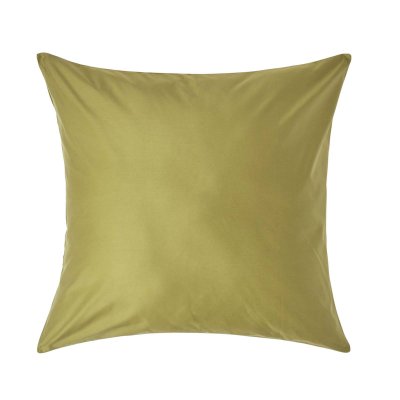 HOMESCAPES Taie d'oreiller Vert Olive 100% coton Egyptien 1000 fils 80 x 80 cm