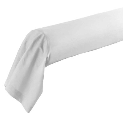 PARIS PRIX Taie de traversin Biolina en coton biologique blanc 85x185