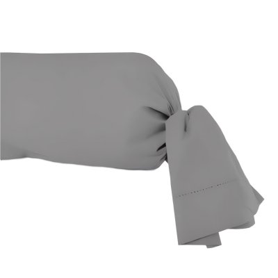 SOLEIL D OCRE Taie De Traversin En Coton 45x185 Cm Percale Gris, Par Soleil D'ocre