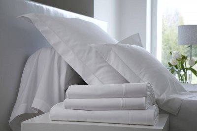 BLANC DES VOSGES Taie de traversin Satin  45 x 230 cm Blanc