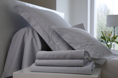 BLANC DES VOSGES Taie de traversin Satin  45 x 230 cm M&eacute;tal