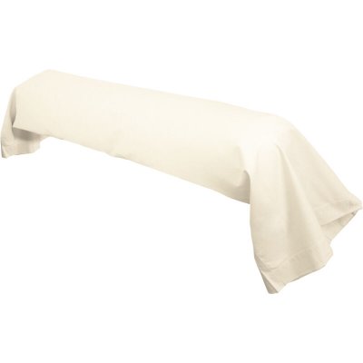 LINNEA Taie de traversin uni 100% coton alto 140x43 cm - Ivoire Cr&egrave;me
