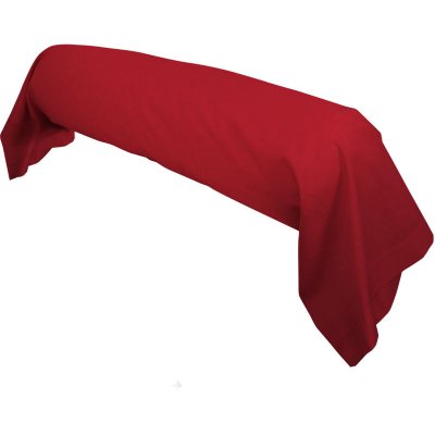LINNEA Taie de traversin uni 100% coton alto 140x43 cm - Rouge Garance