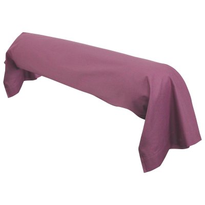 LINNEA Taie de traversin uni 100% coton alto 140x43 cm - Violet Raisin