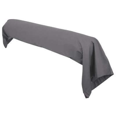 LINNEA Taie de traversin uni 100% coton alto 185x43 cm - Gris Manhattan