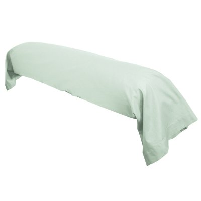 LINNEA Taie de traversin uni 140x43 cm coton alto vert fleur d'amandier