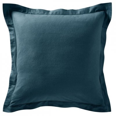 BECQUET Taie de traversin Uni bleu canard en flanelle