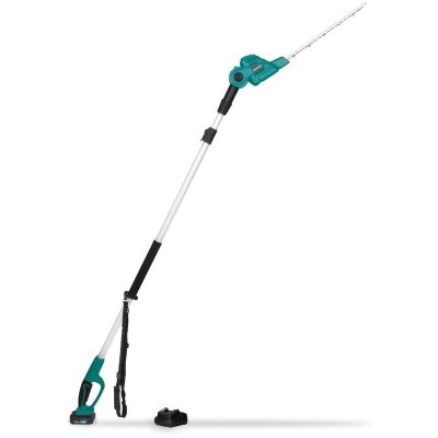VONROC Taille-haie t&eacute;lescopique 20V - Lame inclinable - Perche extensible (200-260 cm) - 