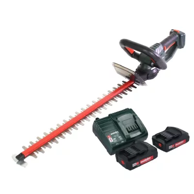 METABO Taille-haies 18 V sans fil HS 18 LTX 55 2x2,0 Ah Li-Power, SC 30