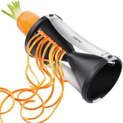 GEFU Taille-l&eacute;gumes spirale en acier inoxydable argent