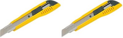 TAJIMA  LC500YB Cutter 18 mm avec blocage par bouton-poussoir, Jaune