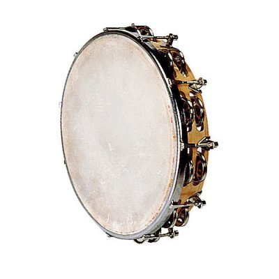 FUZEAU Tambourin Peau Naturelle - 25 CM + Cymbalettes