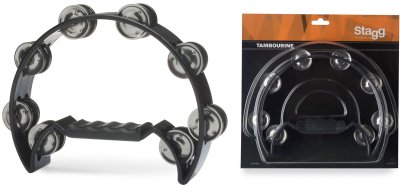 GENERIQUE Tambourin stagg tab-2 bk - noir demi lune avec cymbalettes