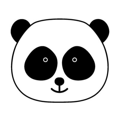 ARTEMIO Tampon en bois - T&ecirc;te de panda - 