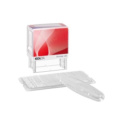 GENERIQUE Tampon Printer 20/1 Colop &agrave; composer soi-m&ecirc;me avec 1 police de caract&egrave;res. 4 Lignes