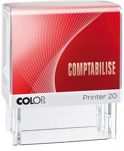 COLOP Tampon Printer 20  - Formule Commerciale 'COMPTABILISE' - Rouge