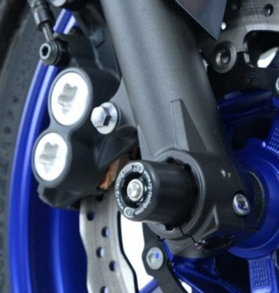 R&G RACING Tampons de protection de fourche  noirs Yamaha MT-07 14-17