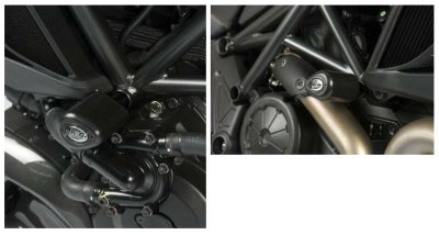 R&G RACING Tampons de protection  Aero noir Ducati Diavel 11-18