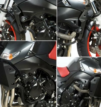 R&G Tampons De Protection  Racing Aero Noir Suzuki GSR600 BMW S1000RR