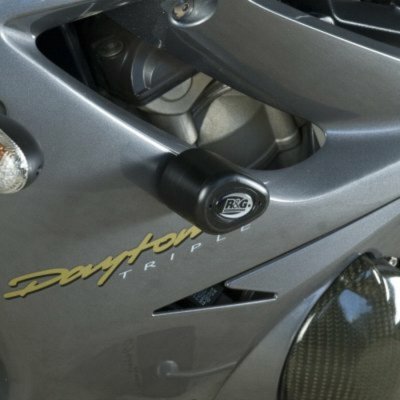 R&G RACING Tampons de protection  Aero noir Triumph Daytona 675 06-12