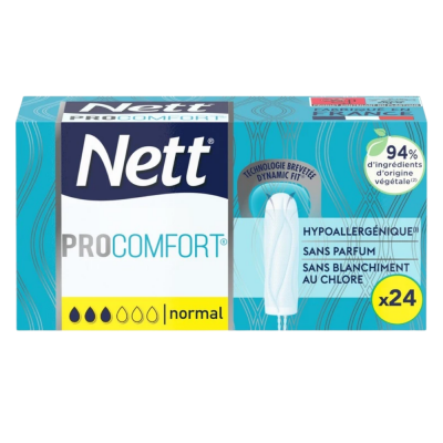 NETT Tampons Hyg&eacute;nique Pro-comfort Normal X24  - La Boite De 24 Tampons