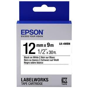 EPSON Tape - Lk4wbn Std Blk/Wht 12/9