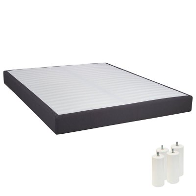 ALTOBUY TAPIKIT - Sommier Tapissier D&eacute;montable 2x20 Lattes 160x200cm Anthracite + Pieds Blancs 15cm -