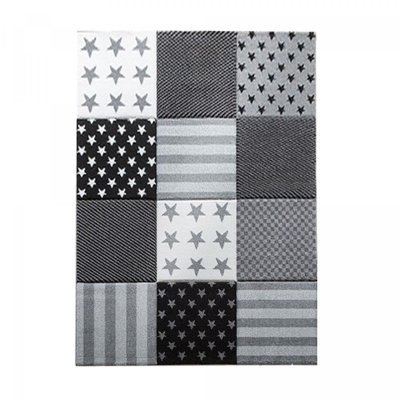 Tapis Chambre 240x340 Tiss&eacute; Gris Rectangle Motif G&eacute;om&eacute;trique Di 77