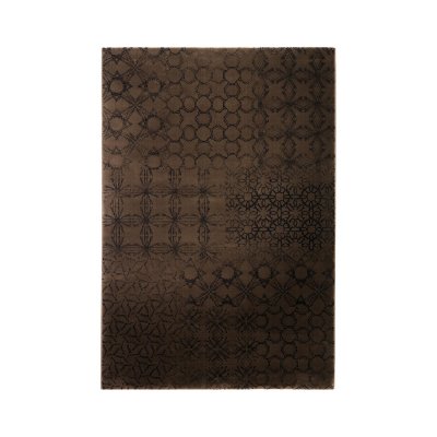Tapis Chambre 80x150 Tiss&eacute; Chocolat Rectangle Motif Berb&egrave;re Hamptons