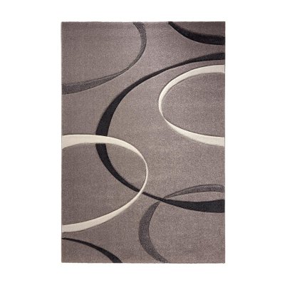 ESPRIT Tapis Chambre 80x150 Tiss&eacute; Gris Rectangle Motif Floral Campus