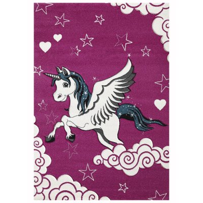 UNAMOURDETAPIS Tapis chambre kids licorne rose 80 x 150 cm tapis pour enfants chambre par 