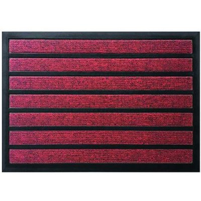 ID HOME Tapis combi absorbant grattant rouge - 40 x 60 cm