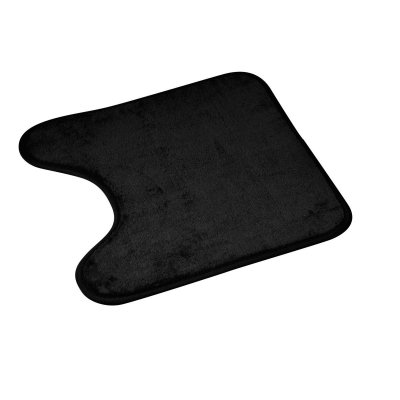 L3C Tapis contour wc 45x45 cm uni Noir 100% Microfibre