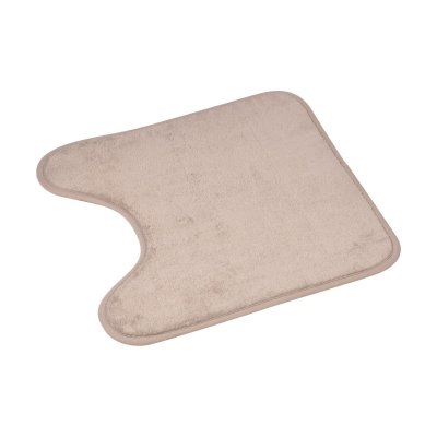 L3C Tapis contour wc 45x45 cm uni Taupe 100% Microfibre