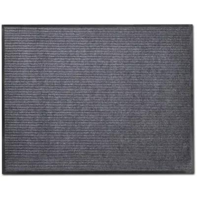 DECOSHOP26 Tapis d'entr&eacute;e paillasson PVC Gris 120 x 180 cm DEC023124