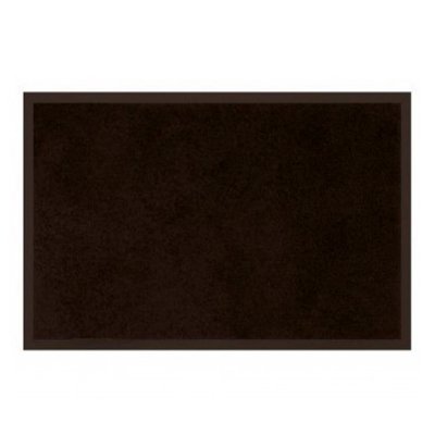 PARIS PRIX Tapis d'entree rectangle 80 x 120 cm anti-poussiere uni telio Noir