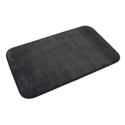 DOUCEUR D INTERIEUR Tapis de bain 45 x 75 cm microfibre unie vitamine Noir